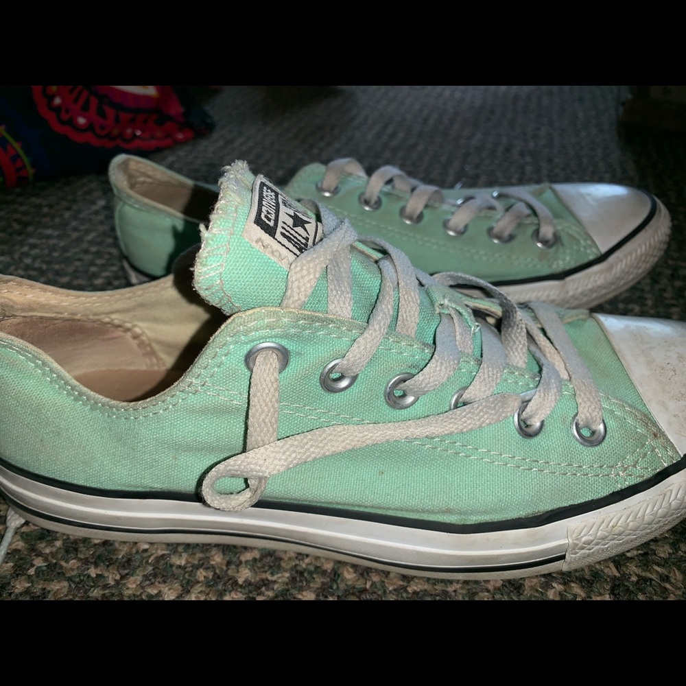 Blue Converse Low Top Shoes